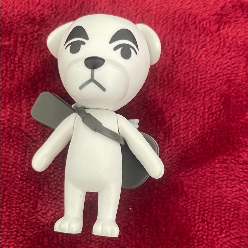 White Dog Figurine with Guitar